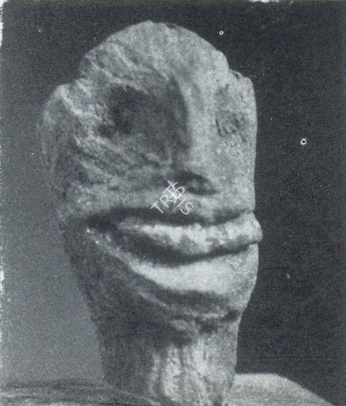 Bhagat, Dhanraj (Artist). Laughing Face. Terracotta, 1960 | Marg, December 1962 | Sculpture | FineArts | 00674820