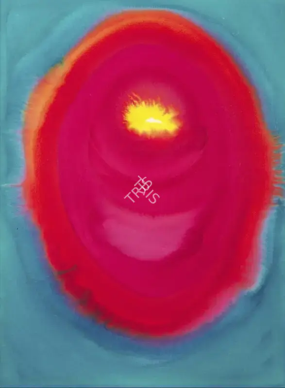 Mohanti, Prafulla (Artist). Untitled (Red). Watercolour on paper, n.d. | Painting | EconomicsArt | 00871936