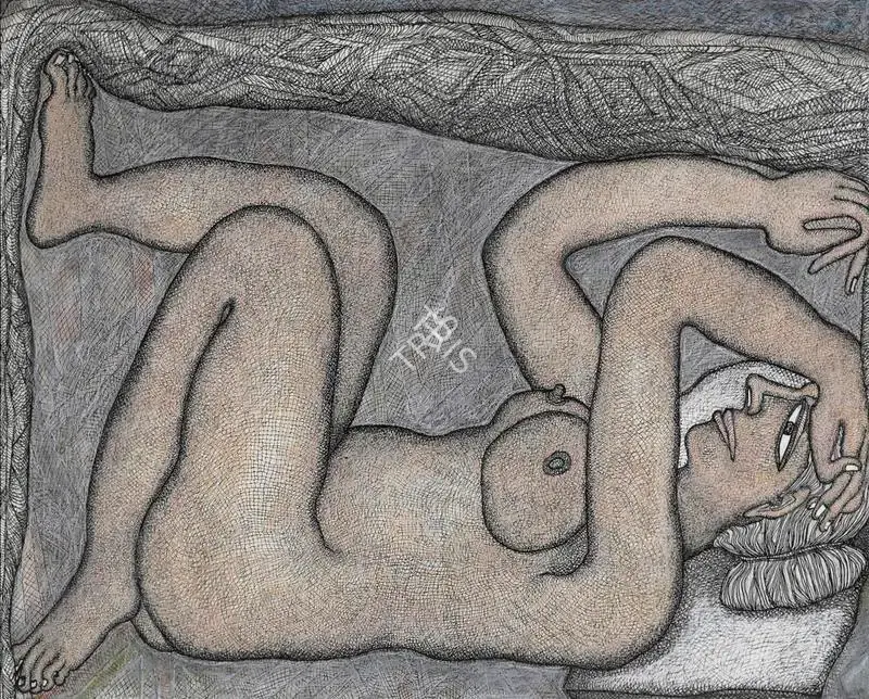 Chowdhury, Jogen (Artist). Woman under the Quilt, 2004 | Painting