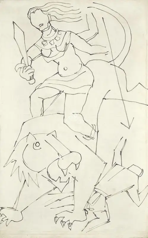 Husain, M.F. (Artist). Untitled, c.1990 | Drawing