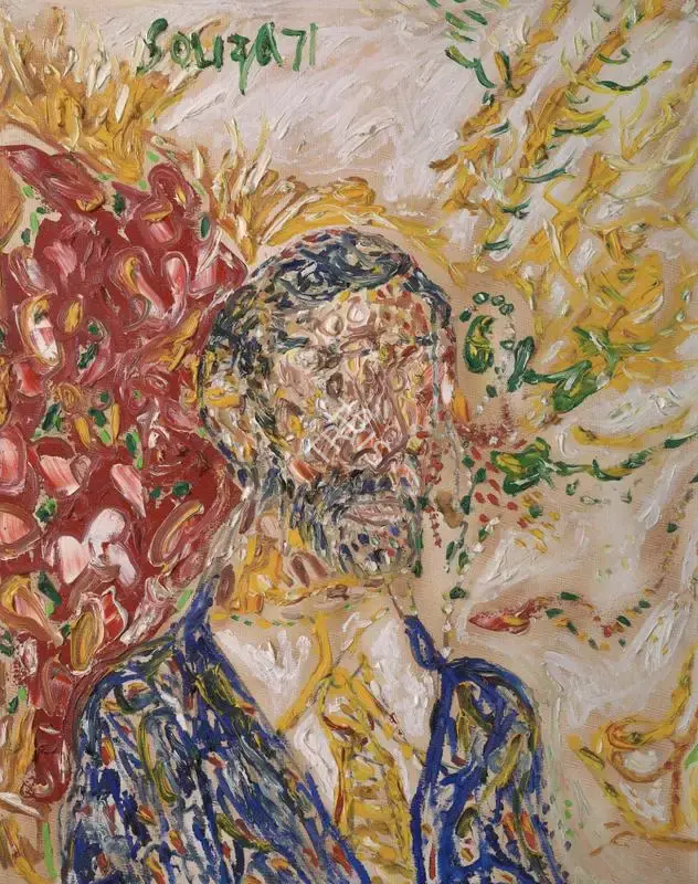 Souza, F.N. (Artist). Untitled (Self-Portrait), 1971 | Painting