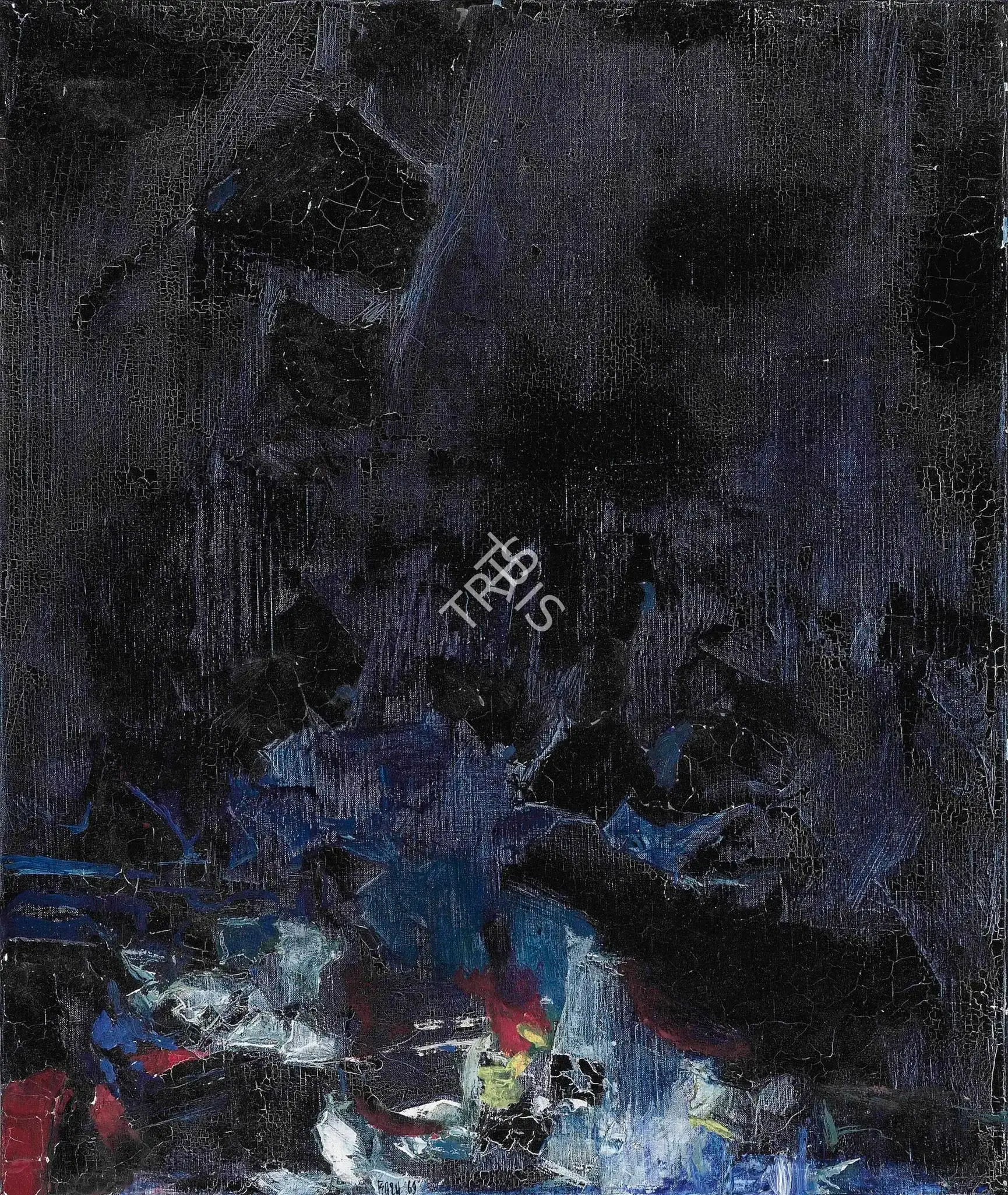 Raza, S.H. (Artist). Untitled (Les Rochers), 1969 | Painting