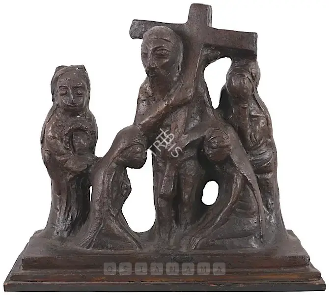 Dhanapal, S. (Artist). Christ Bearing the Cross. Bronze, 1962 | Sculpture | FineArts | 00900419