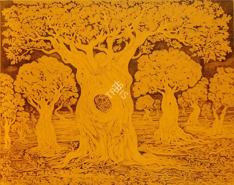 Sansanwal, Ompal (Artist). Untitled. Acrylic, pen and ink on canvas, 2014 | Painting | FineArts | 00647202