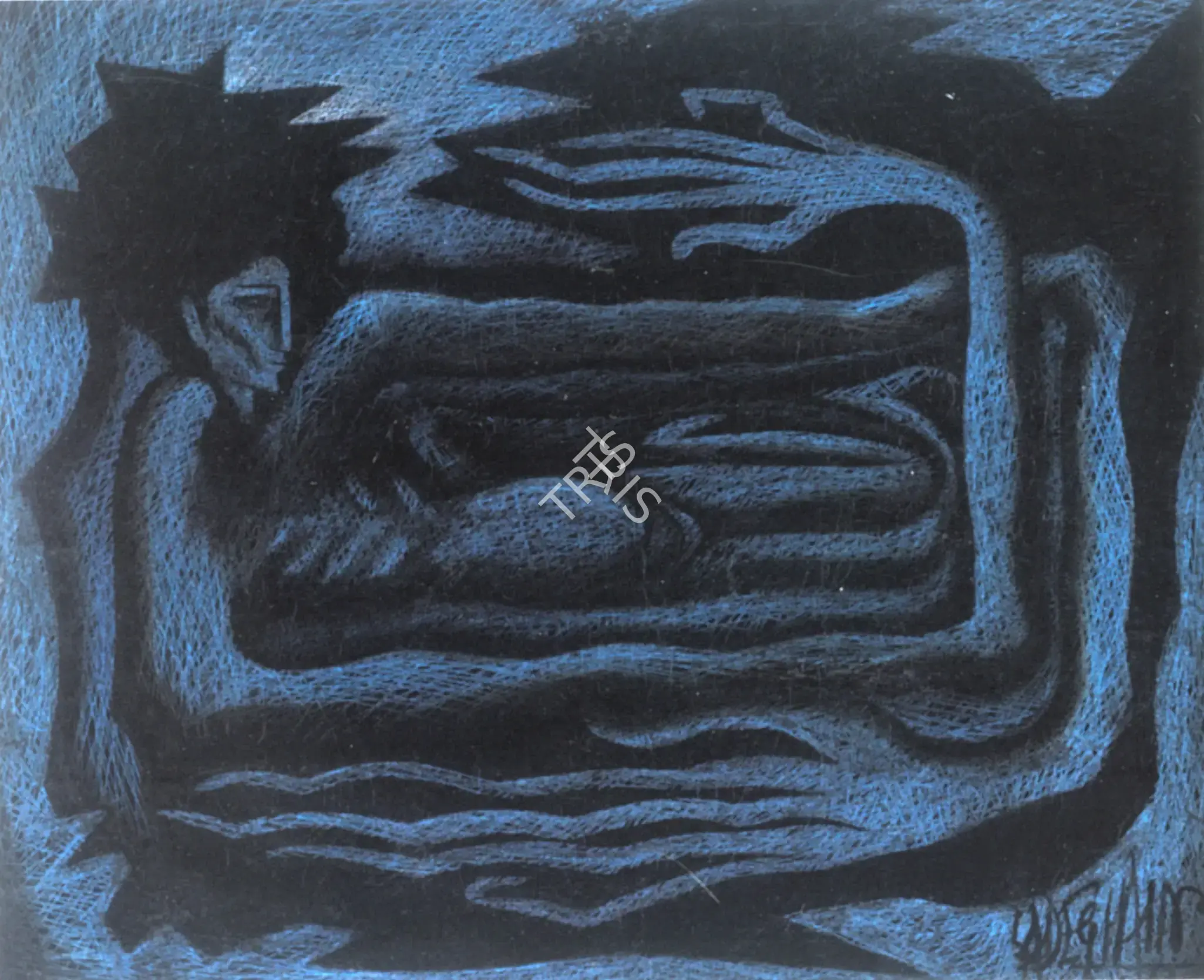 Sadequain (Artist). Reclining Figure. Oil on canvas, 1963 | Painting | FineArts | 00900150