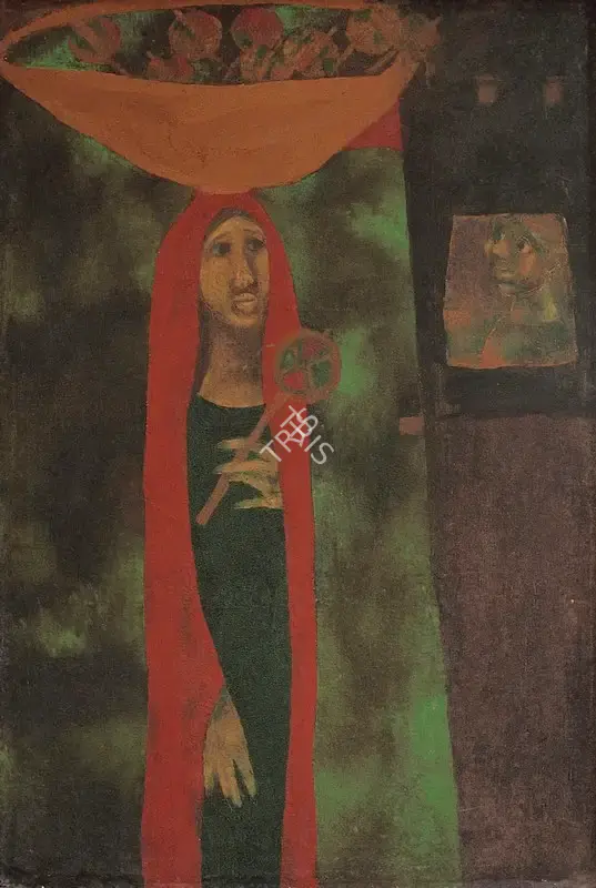 Shah, Haku (Artist). Woman Selling Ravanhatta, c.1973 | Painting