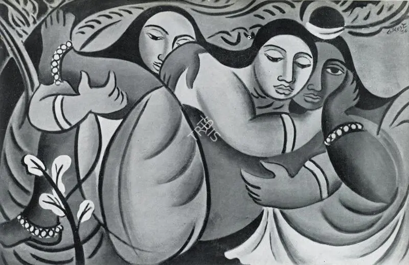 Keyt, George (Artist). Radha Krishna. 1936 | Marg, April 1947 | Painting | FineArts | 00673703