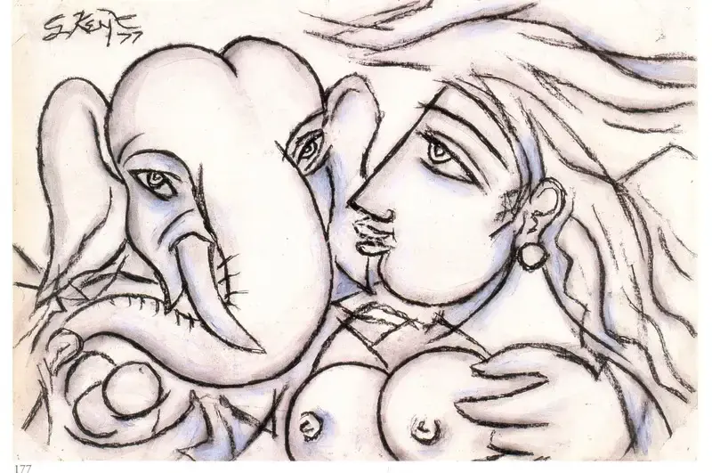 Keyt, George (Artist). Untitled, 1977 | Painting