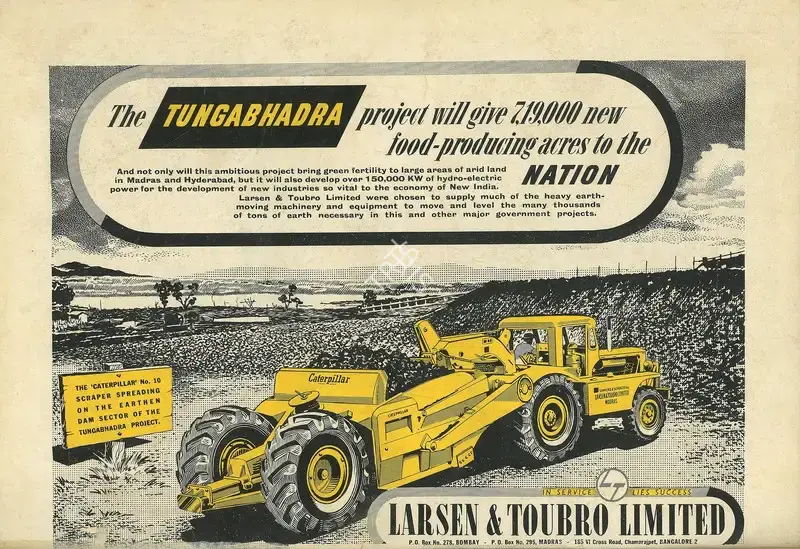 Larsen and Toubro (Advertiser). The Tungabhadra Project, 1951 | Advertisement