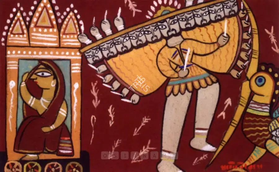 Roy, Jamini (Artist). Untitled (Ravana), n.d. | Painting