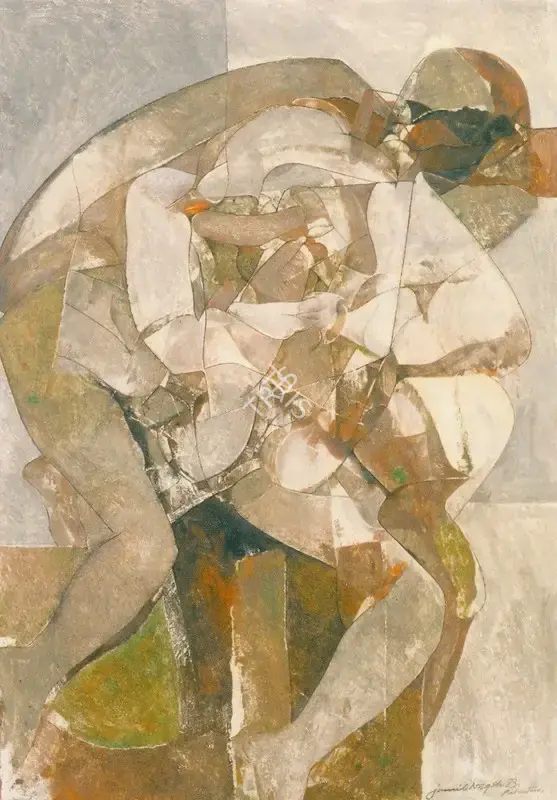 Naqsh, Jamil (Artist). Figure of a man, 1983 | Painting