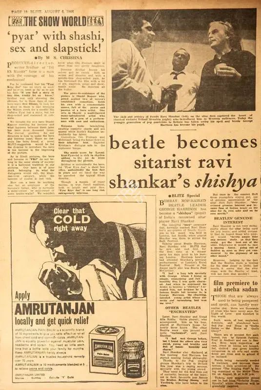 Film Premiere to Aid Sneha Sadan. In Blitz - India's Greatest Weekly. p. 18. Bombay: R.K. Karanjia, 06 August 1966 | Film Review | CinemaEducation | 00142906