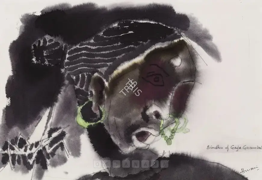 Husain, M.F. (Artist). Sindhu of Gaja Gamini, n.d. | Painting