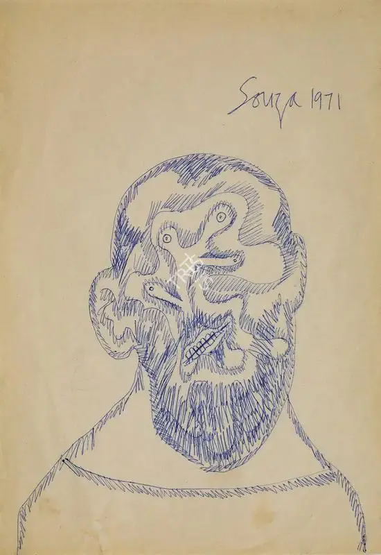 Souza, F.N. (Artist). Untitled. Pen on paper, 1971 | Drawing | FineArts | 00342654