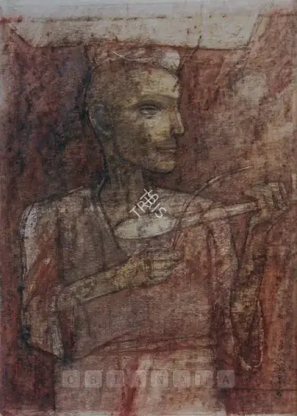 Pyne, Ganesh (Artist). The Musician, n.d. | Painting