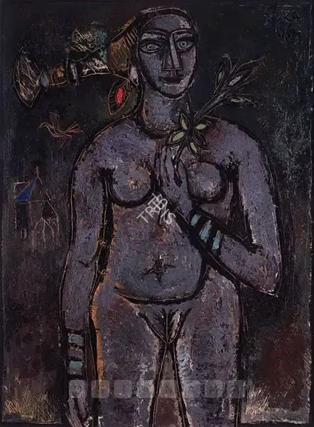 Souza, F.N. (Artist). Femme Nue, 1952 | Painting