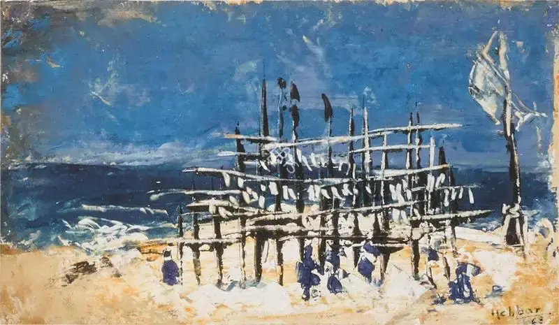 Hebbar, K.K. (Artist). Untitled (Versova Beach), 1968 | Painting