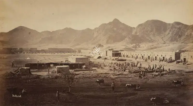 Burke, John (Photographer). Interior Western End Dakka Fort. Albumen print pasted on mount, 1878 | Antiquarian Photograph | Photography | 00115091
