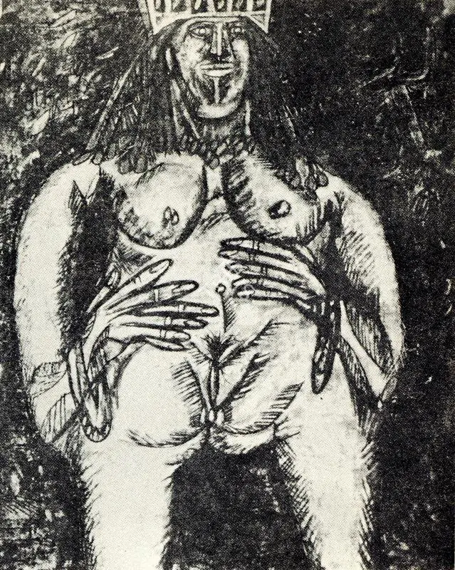 Raza, S.H. (Artist). Nude Queen, 1962 | Painting