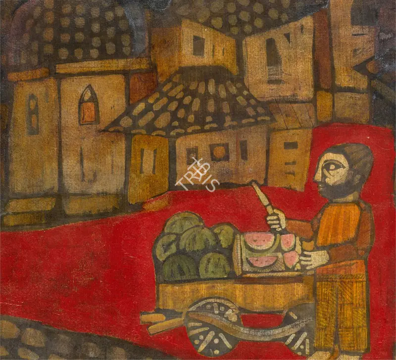 Narayan, Badri (Artist). Untitled (Melon Seller), n.d. | Painting