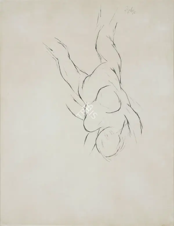 Mehta, Tyeb (Artist). Falling Figure, 1992 | Drawing