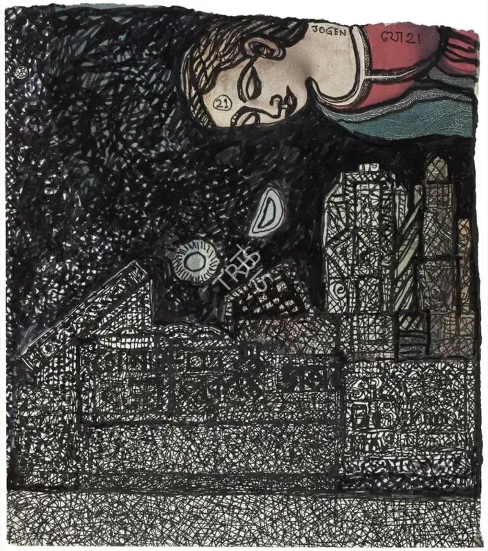 Chowdhury, Jogen (Artist). Moonlit Night, 2021 | Graphic Art