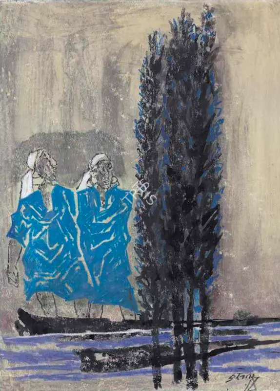 Husain, M.F. (Artist). Untitled (Kashmir), c.1950s | Painting