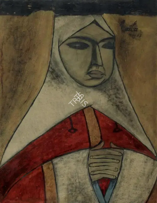 Raiba, A.A. (Artist). Untitled. Mixed media on paper, 1958 | Painting | FineArts | 00338366