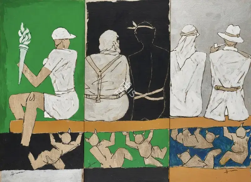 Husain, M.F. (Artist). OPCE 15, OPCE 12, OPCE 18, 2004 | Painting