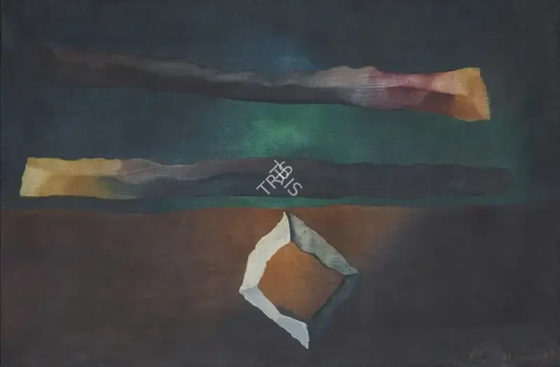 Adimoolam, K.M. (Artist). Untitled. Oil on canvas, 1980 | Painting | EconomicsArt | 00872059