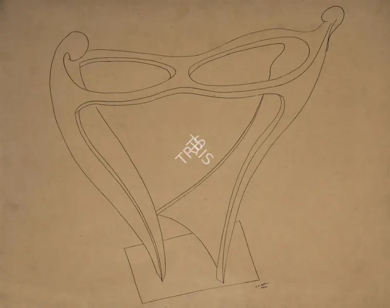 Bakre, S.K. (Artist). Rind-A-Ring-A-Roses. Pencil on paper, 1951 | Drawing | FineArts | 00603589