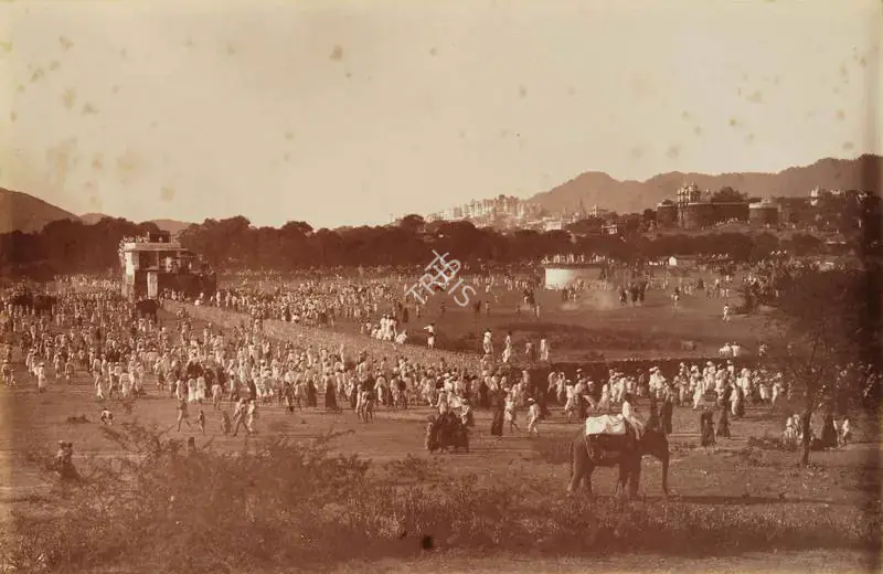 Dayal, Lala Deen (Photographer). The Chowgan Odeypur - From the album 'Views in Meywar' By Lala Deen Dayal Indore. Albumen print pasted on mount, c.1890 | Antiquarian Photograph | Photography | 00115155