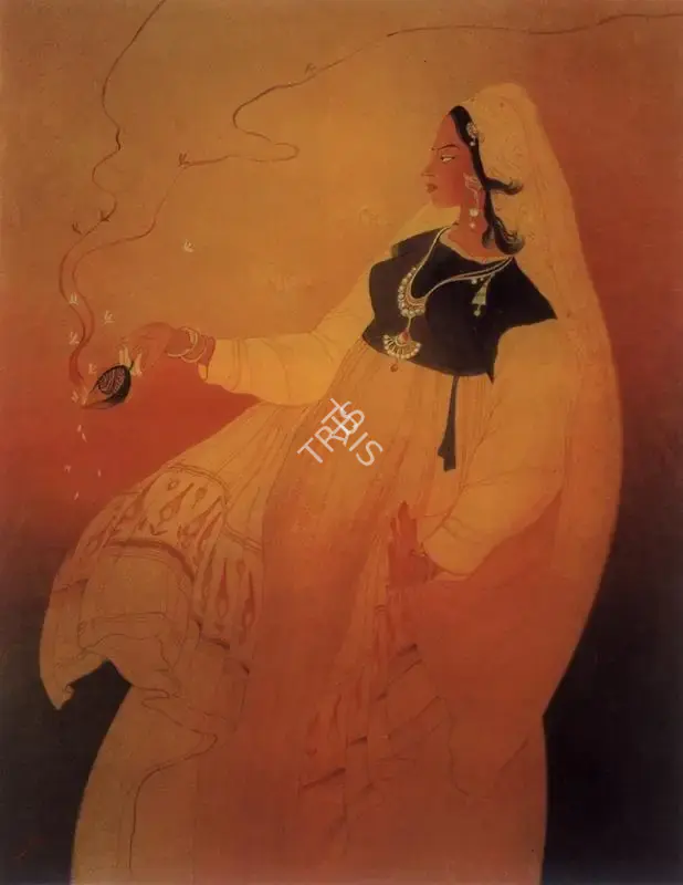 Chughtai, M.A.R. (Artist). Untitled. Watercolour on paper, n.d. | Painting  | 00876877