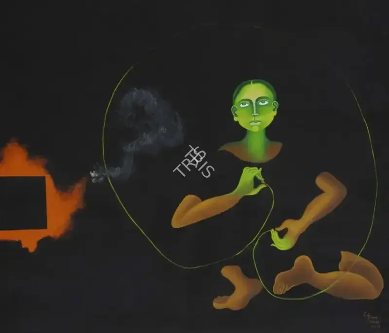 Caur, Arpana (Artist). Green Circle, 2006 | Painting