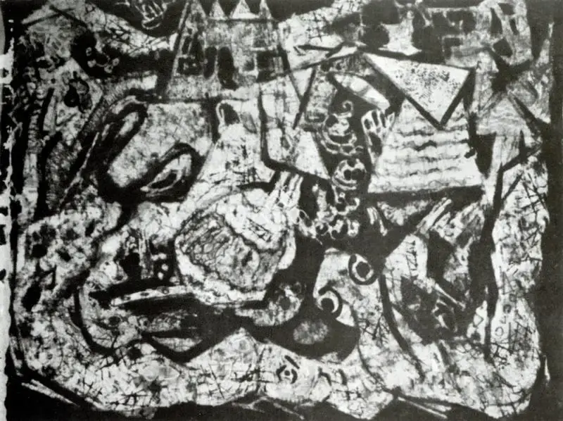 Surendranath, P.B. (Artist). Composition in Batik - A. n.d. | Artrends, April 1964 | Tapestry | FineArts | 00551249