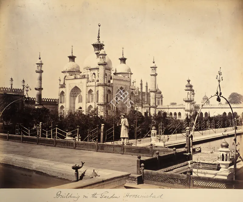 Baker, William (Photographer). Building in the Garden. Hooseinabad,Lucknow. Albumen print pasted on mount, 1866-1868 | Antiquarian Photograph | Photography | 00116357