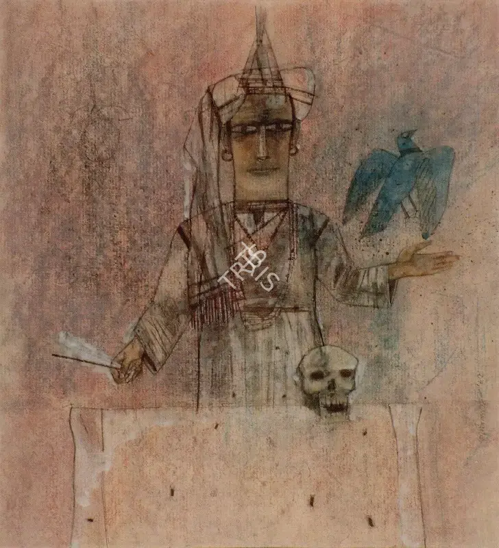 Kanodia, Nayanaa (Artist). Men by the Sea, n.d. | Painting