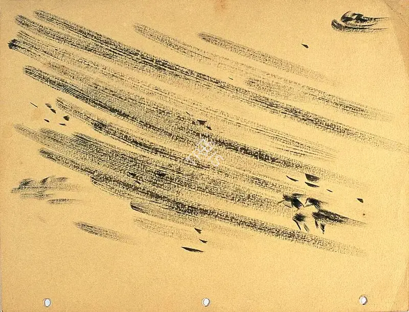 Abedin, Zainul (Artist). Kal Baishakhi Series (Dry Storm). Dry brush and chinese ink, late 1940s | Drawing | FineArts | 00371612