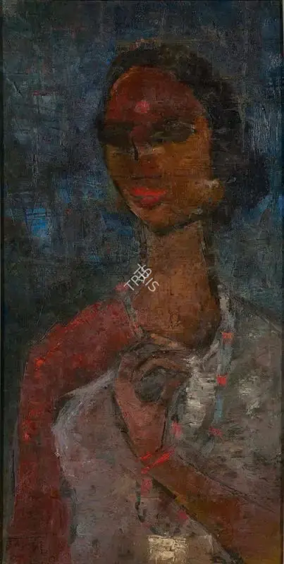 Dahanukar, Prafulla (Artist). Self Portrait. Oil on canvas, 1963 | Painting | FineArts | 00336144