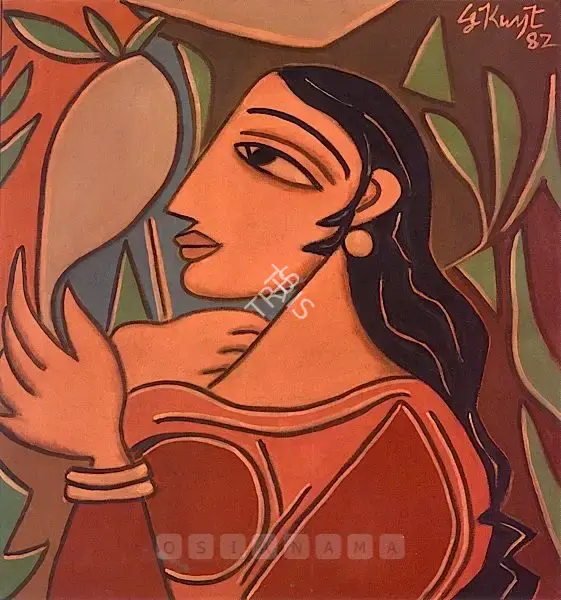 Keyt, George (Artist). Woman With Mirror, 1982 | Painting