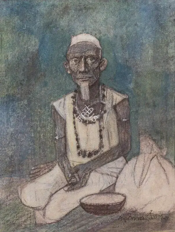 Pyne, Ganesh (Artist). The Fakir, 1986 | Painting