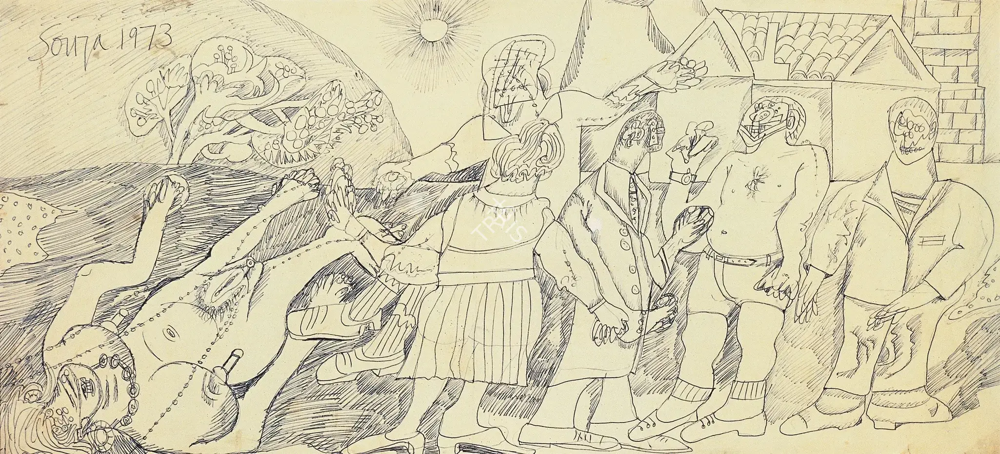 Souza, F.N. (Artist). Untitled, 1973 | Drawing