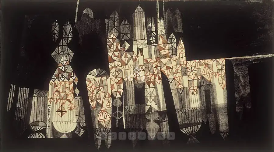 Goud, K. Laxma (Artist). Dream City, 1966 | Painting