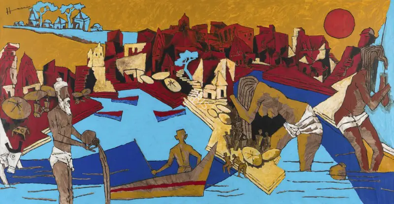 Husain, M.F. (Artist). Untitled (Benares), n.d. | Painting