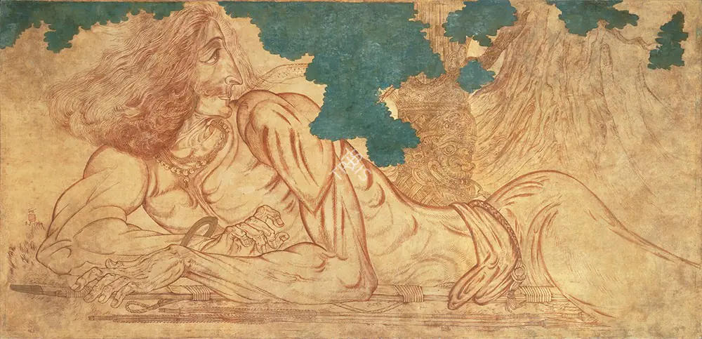 Bose, Nandalal (Artist). Arjuna, 1944 | Painting