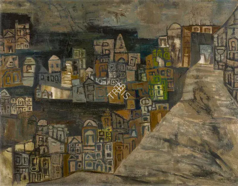 Ramkumar (Artist). Varanasi, 1967 | Painting