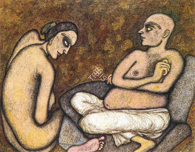 Chowdhury, Jogen (Artist). Couple, 1996 | Drawing