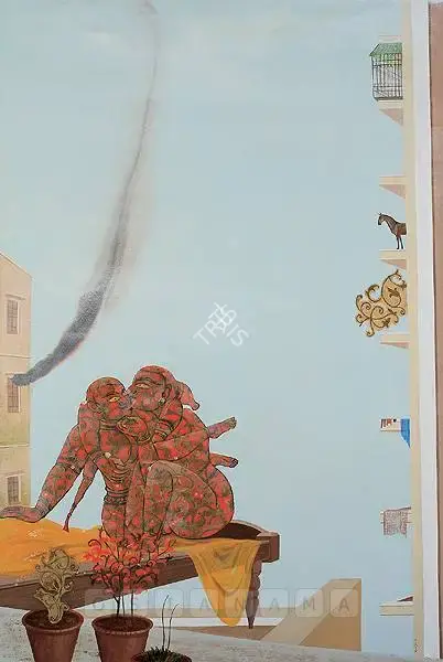 Panda, Jagannath (Artist). The Terrace Ii, 2006 | Painting