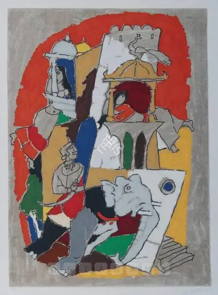 Husain, M.F. (Artist). Princely - Jaisalmer, n.d. | Graphic Art