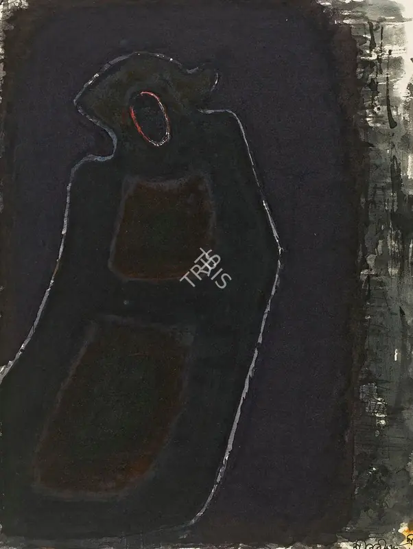 Tagore, Rabindranath (Artist). Untitled. Coloured ink and watercolour on paper, 1932 | Drawing | FineArts | 00646673